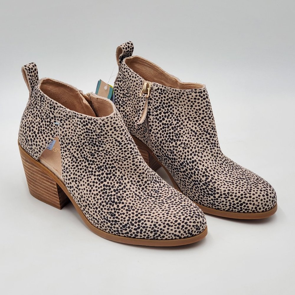 Toms Animal Print Ankle Booties - NWT - Picture 2 of 15